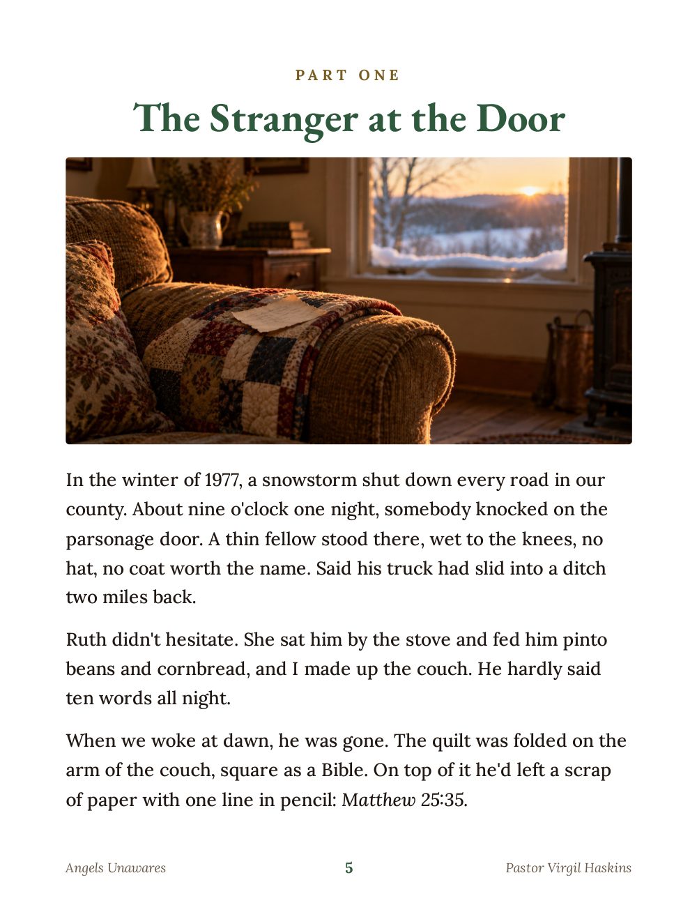 The Stranger at the Door page